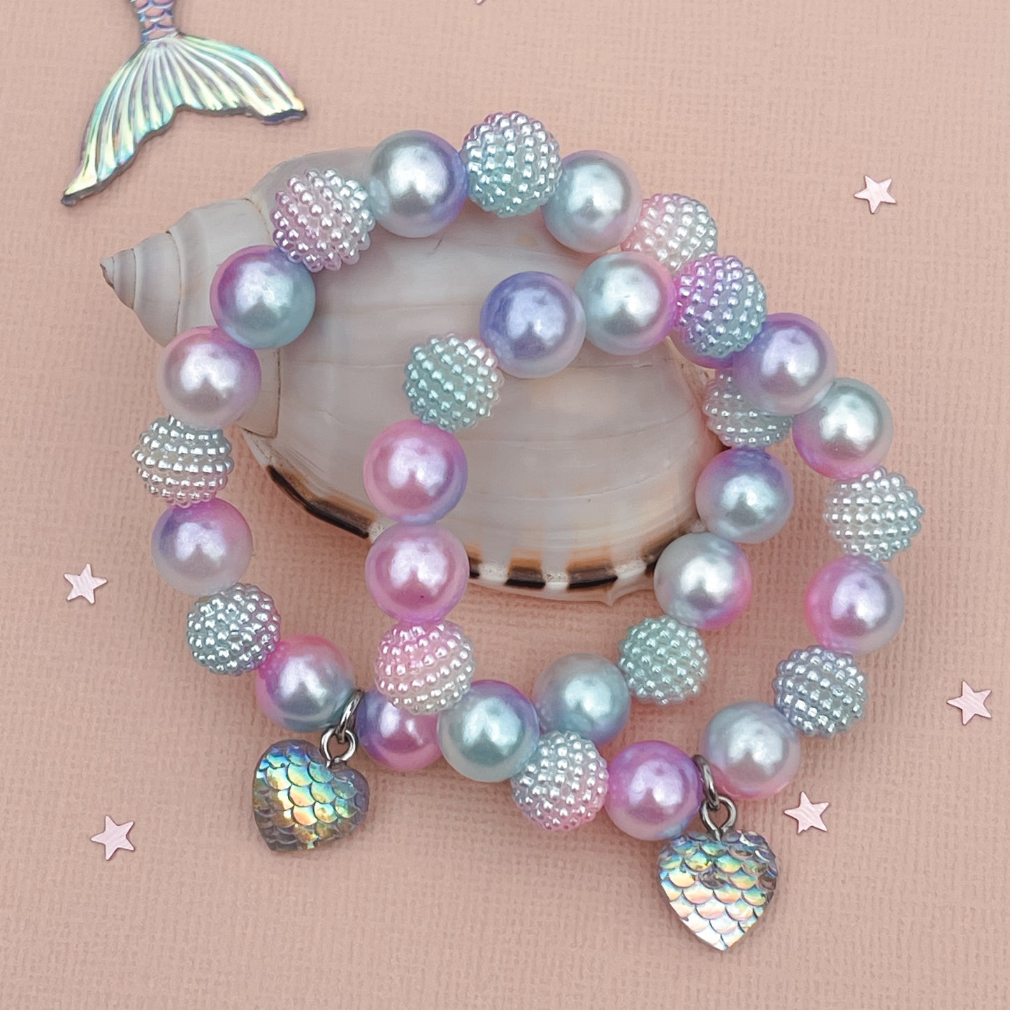 Big Sis - Little Sis Whimsical Waters Mermaid Bracelets