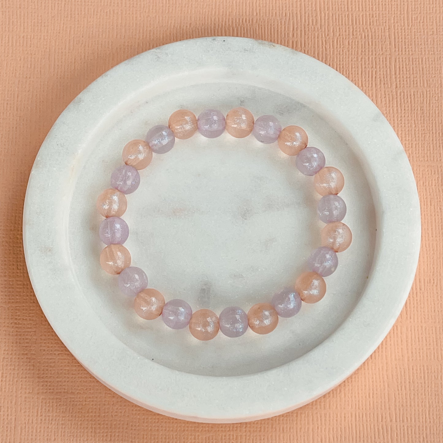 Pink And Orange Glow In The Dark Bracelet