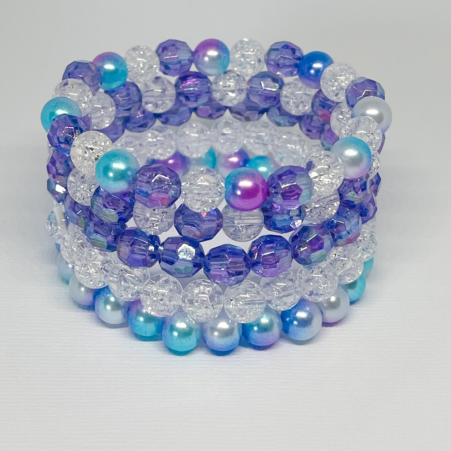 Crystal Purple Stacker Bracelets