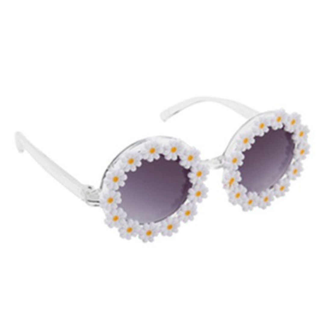 Kids White Daisy Sunglasses