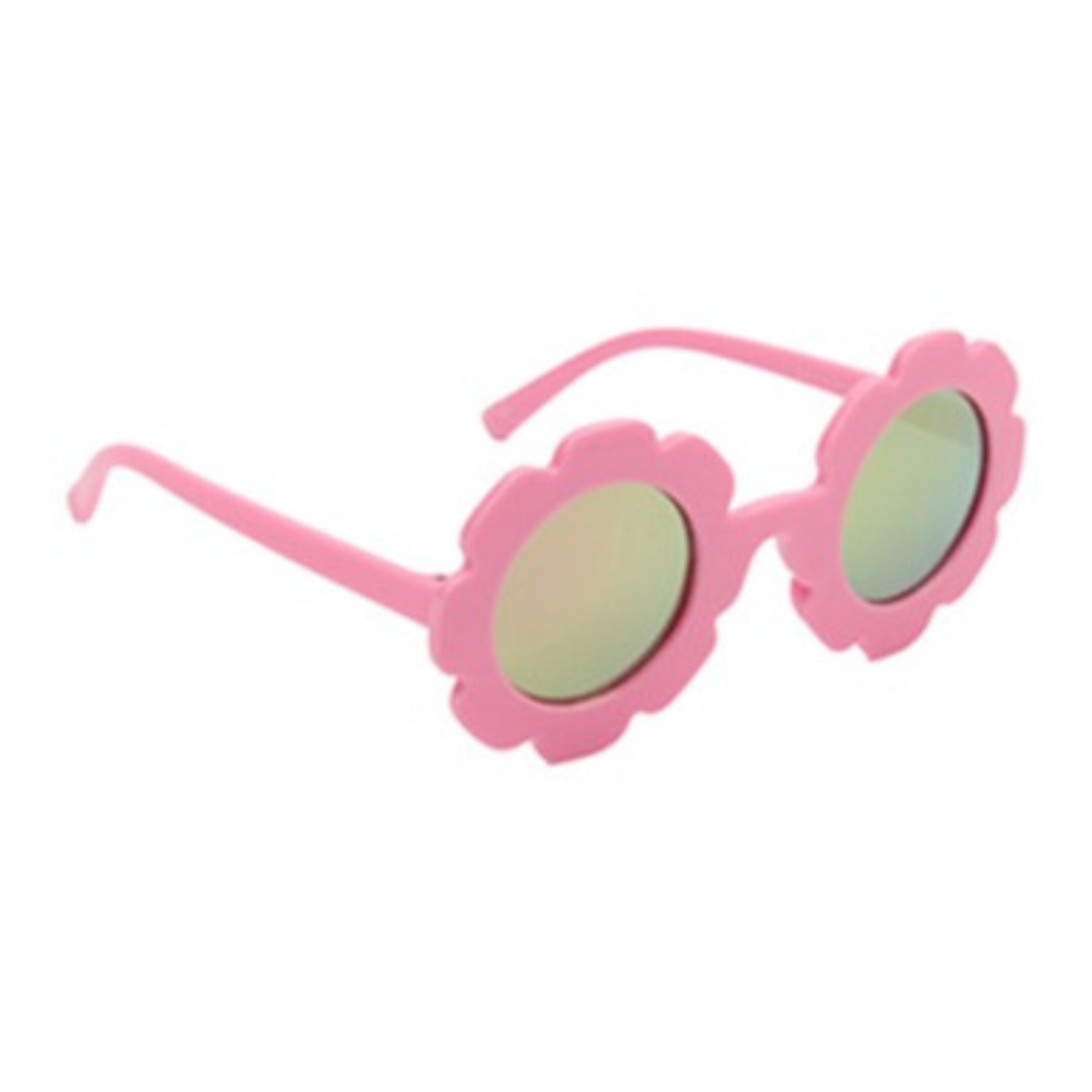 Kids Pink Flower Sunglasses