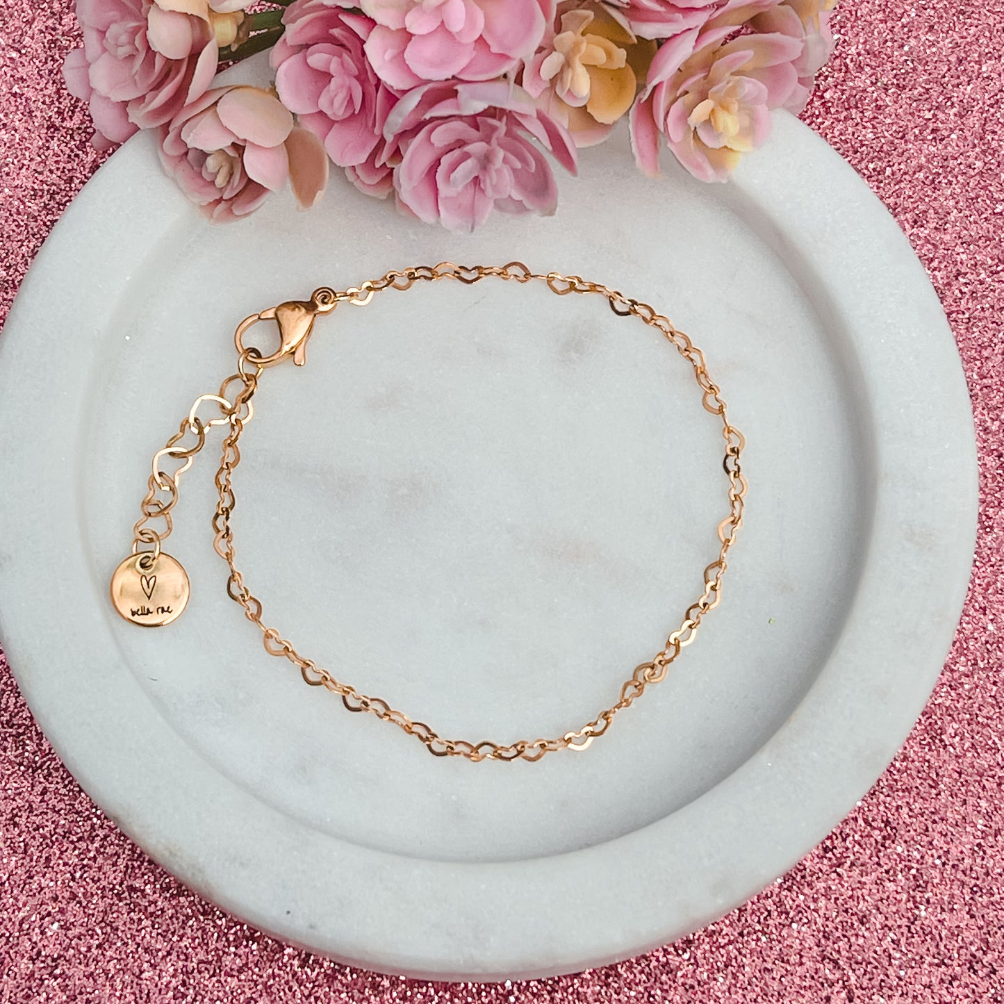 Petite Heart Link Anklet