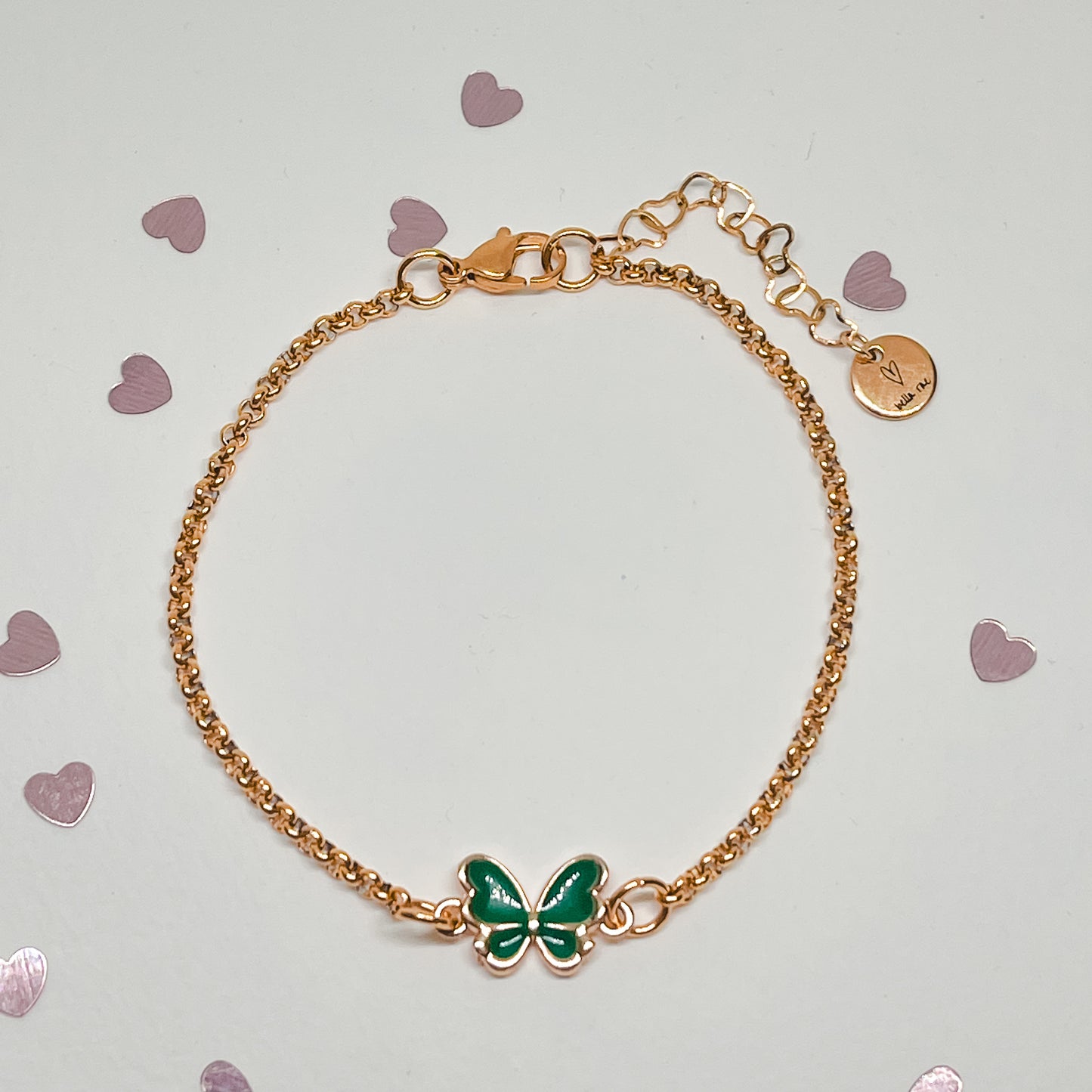 Butterfly Wings Anklet Green