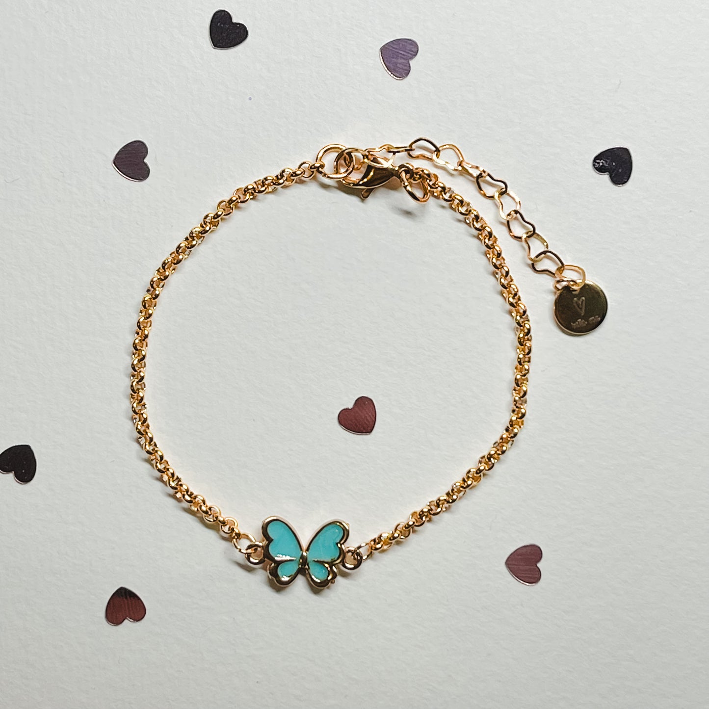 Butterfly Wings Anklet Blue