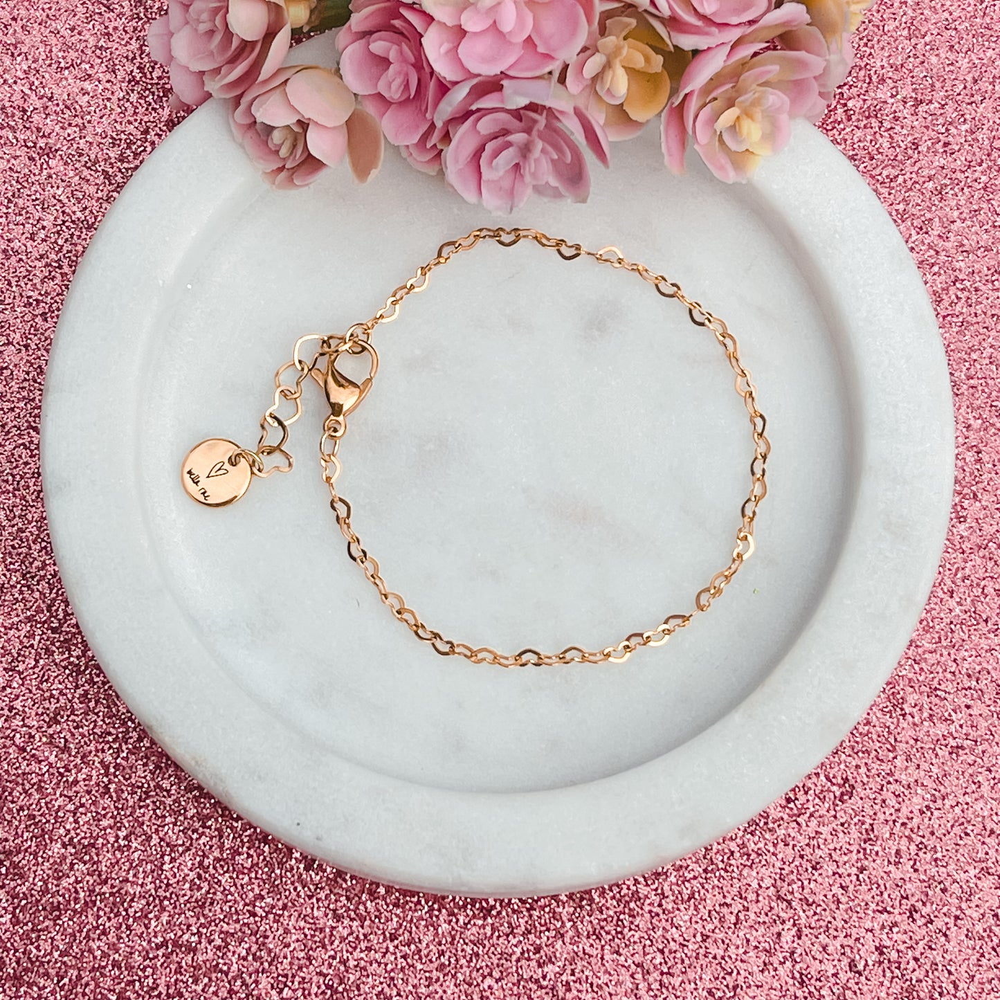 Petite Heart Link Bracelet