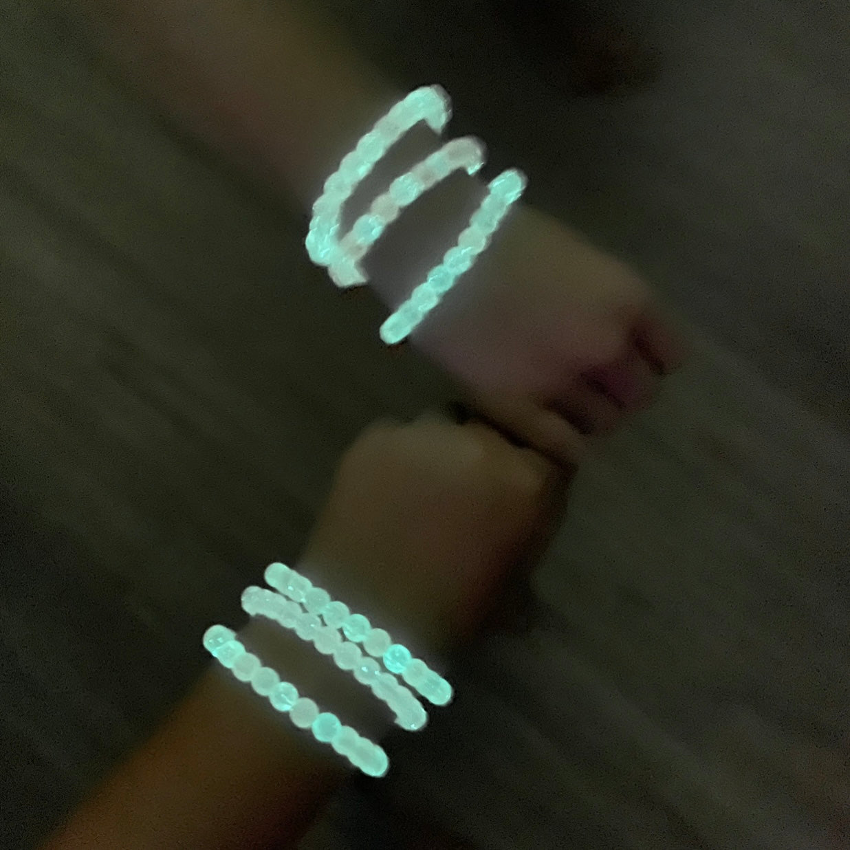 Blue And White Glow In The Dark Bracelet