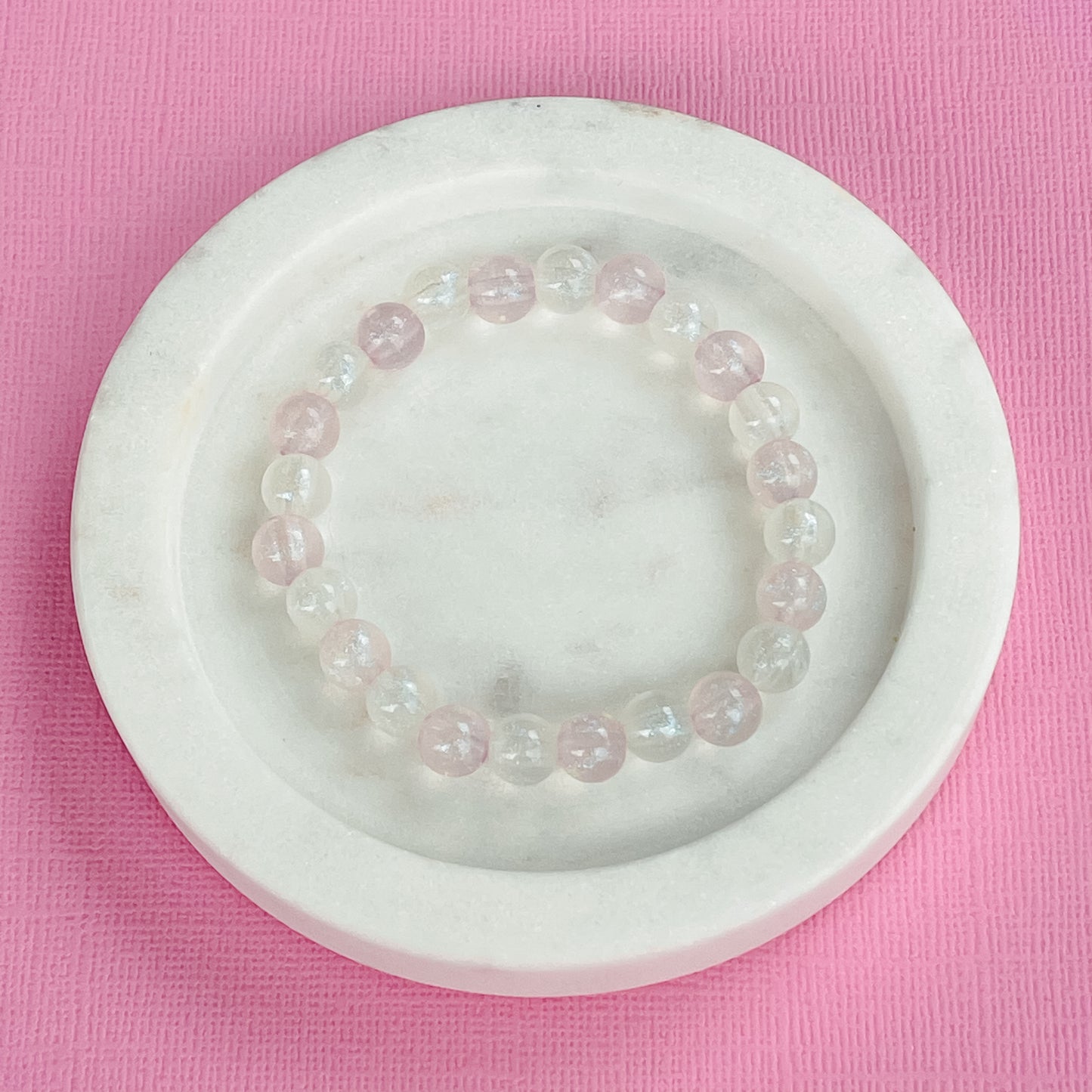 Pink And White Glow In The Dark Bracelet