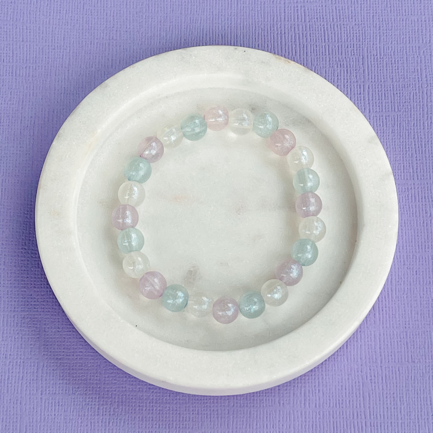 Blue, Purple And White Glow In The Dark Bracelet