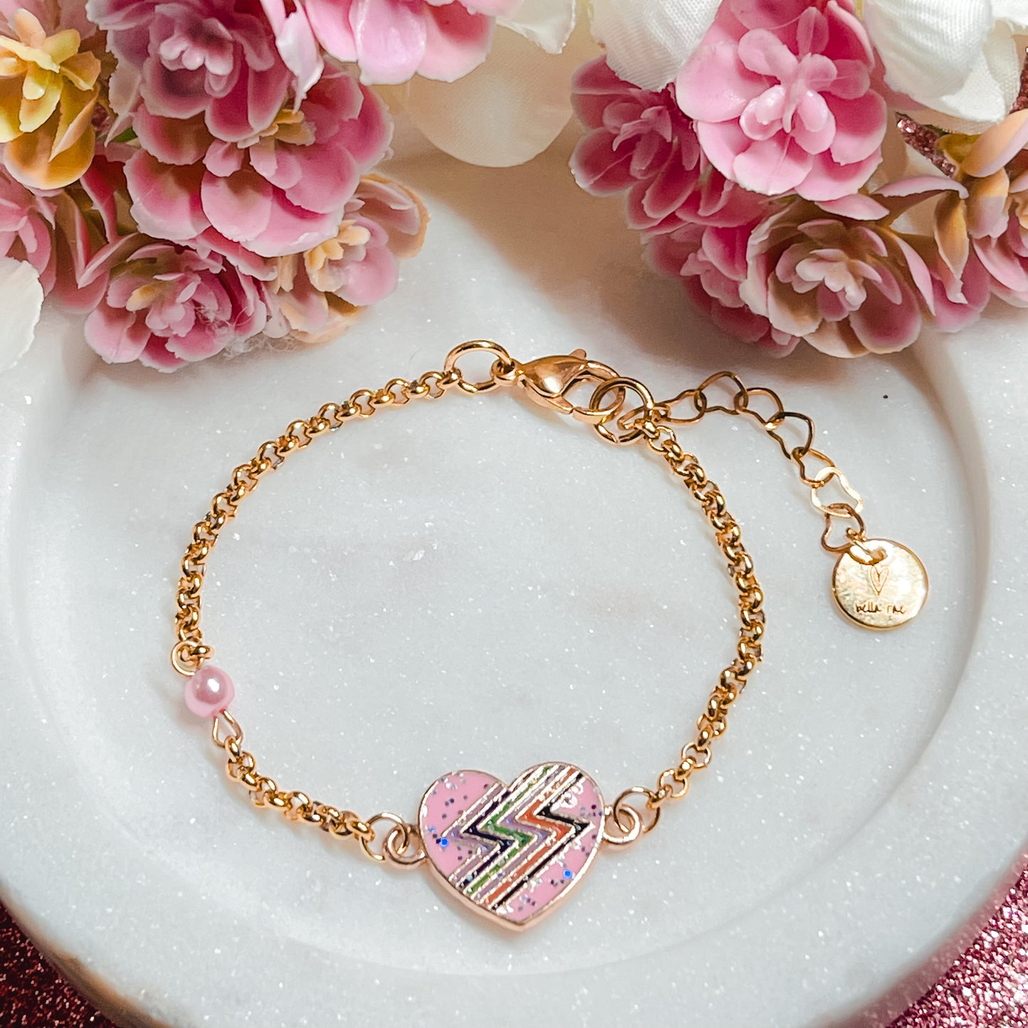 Pink Hearts Bracelet