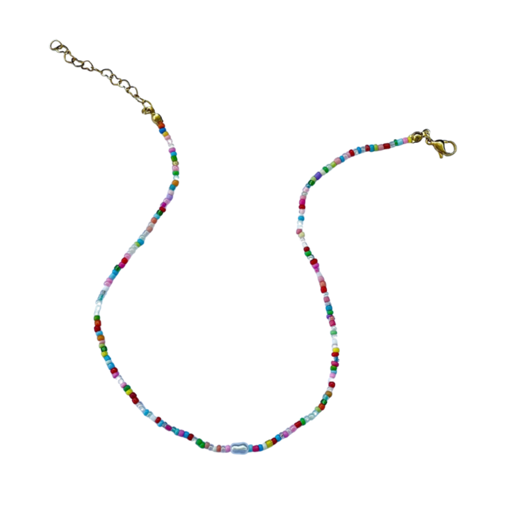 Rainbow Pearl Chocker