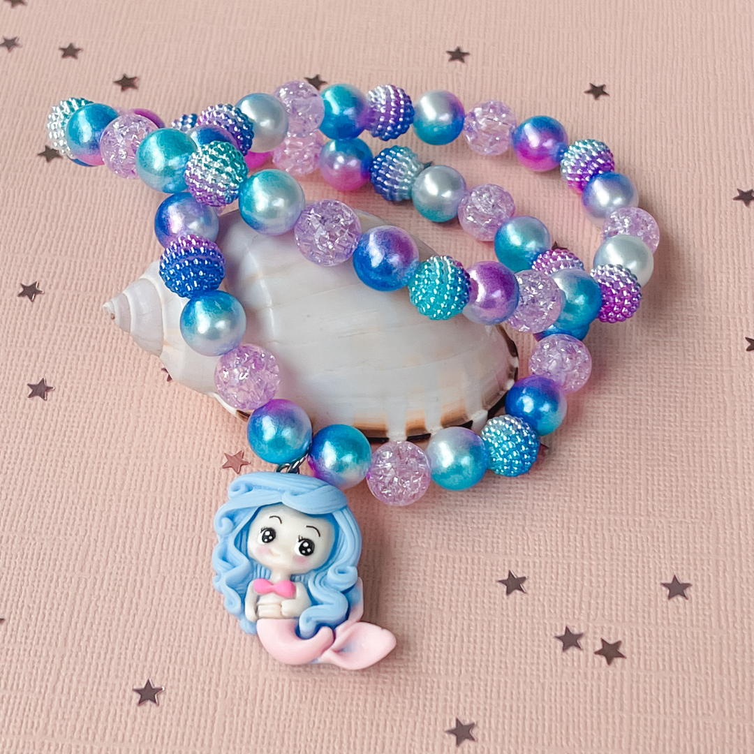 Cotten Candy Seas Mermaid Necklace