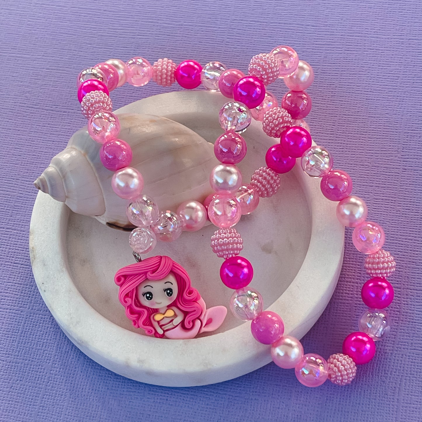 Rosewater Siren Mermaid Necklace