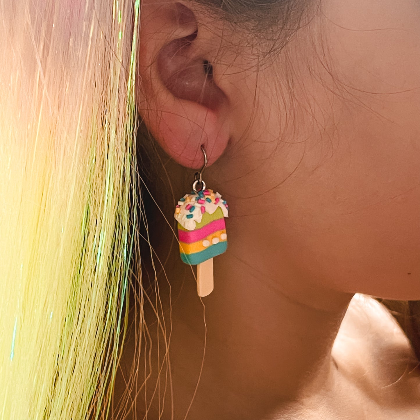 Rainbow Popsicle Earrings