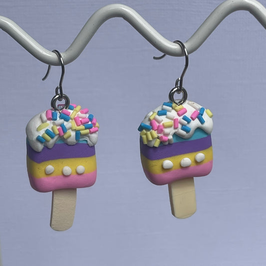 Cotten Candy Ice Cream Earrings