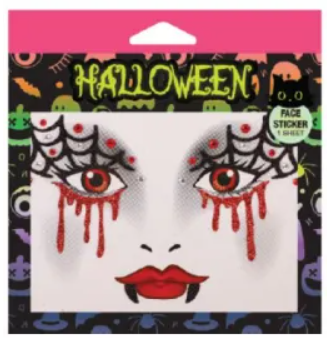 Halloween Face Sticker