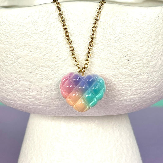 Rainbow Heart Necklace